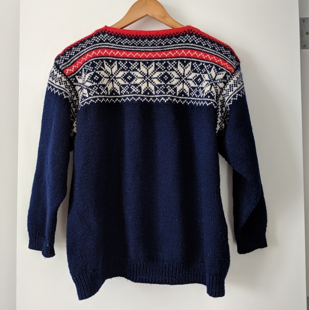 Vintage fair isle wool sweater m